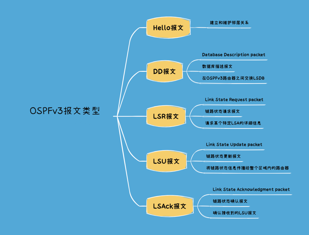 OSPFv3报文类型有哪几种以及其作用-不念博客