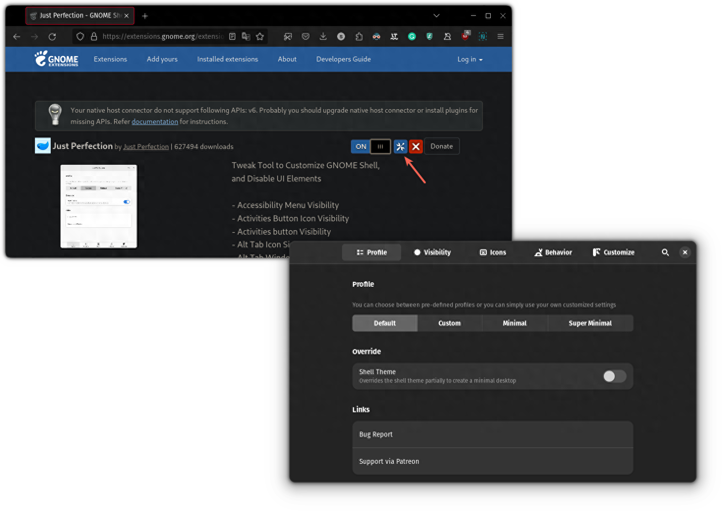 图片[2]-如何使用Just Perfection扩展定制GNOME-不念博客
