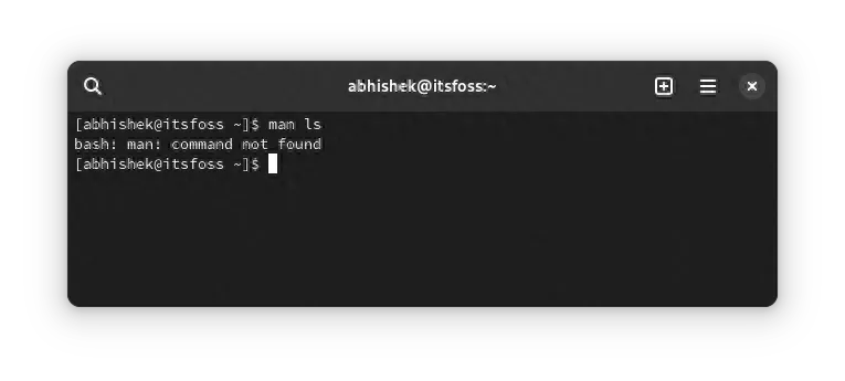 如何修复Arch Linux中的 “Bash: man command not found” 错误-不念博客