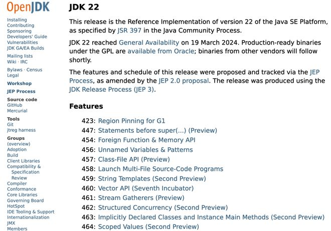 Oracle正式发布JDK22-不念博客